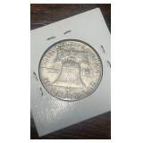 1962 d Benjamin Franklin half dollar
