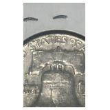 1962 d Benjamin Franklin half dollar