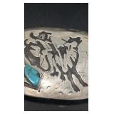 antique sterling silver belt buckle