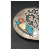 antique sterling silver belt buckle