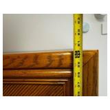 Oak Wood Armoire Wardrobe - 2 Doors & 3 Drawers, Vintage Storage Cabinet