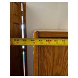 Oak Wood Armoire Wardrobe - 2 Doors & 3 Drawers, Vintage Storage Cabinet