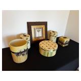 Palm Tree & Pinecone Decor Canister Set (5-Piece)