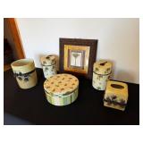 Palm Tree & Pinecone Decor Canister Set (5-Piece)