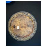 Peacock Motif 3-Piece Plate Set - Made in Egypt - Round Brass Enamel Trays