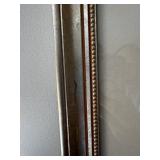 African Mother & Child Artwork - Framed Print in Gold Beaded Frame