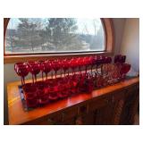 Ruby Red Glassware Collection - Wine Glasses, Goblets & Tumblers