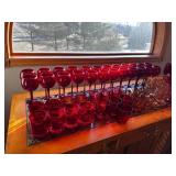 Ruby Red Glassware Collection - Wine Glasses, Goblets & Tumblers