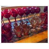 Ruby Red Glassware Collection - Wine Glasses, Goblets & Tumblers