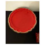 Versailles Redware Dinnerware Set - Scalloped Edge Plates, Bowls, Mugs