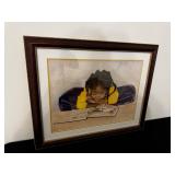 Kenneth Gatewood Bookworm - Framed Limited Edition Watercolor Print (Edition of 500)