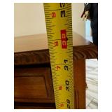 Oak Wood Desk with Four Drawers, Turned Legs, Carved Edge