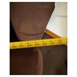 Brown Round Barrel Chair - Plush Microfiber Upholstery Corner Accent