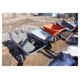 Lot of 4 Wheel Barrels