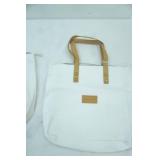 2ct NEW Cozy Earth White Canvas Tote Bags; 1ct Michael Kors Small Canvas Tote
