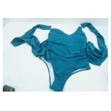 NWT Bloom Chic (Size 14-16) 1 piece teal swimsuit.