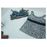 Lands End 12DD Black & White Tankini; Torrid Underwire Bikini Top 2-DD/F NWT
