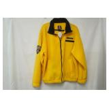 Ralph Lauren Chaps Size L Yellow/Black Fleece Zip-Up Sweatshirt
