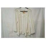 NWT Coldwater Creek White Cardigan Size 2X (one button close)