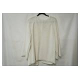 NWT Coldwater Creek White Cardigan Size 2X (one button close)