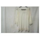 Colleen Lopez White Lace Blouse Size 1X