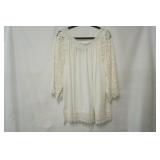 Colleen Lopez White Lace Blouse Size 1X