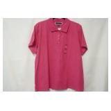 NWT Karen Scott Size L Pink Polo Shirt