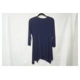 Boston Proper Size M Long Dress Blouse. Navy Blue
