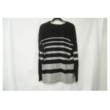 Ann Taylor Size L black/grey knit sweater w/cowl neck (new condition)