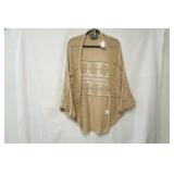 Paper Crane Tan Knit/Crochet Cardigan