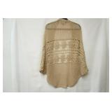 Paper Crane Tan Knit/Crochet Cardigan