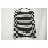 Gap Size L. Black and White Stripe Long Sleeve Shirt