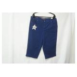 NWT Gloria Vanderbilt 16W stretch navy blue capris