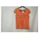 August Silk Options Size M. Peach shirt