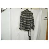 Jones New York Size 18W. Pattern Silk wrap blouse