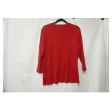 NWT Chaps Size L Red Blouse