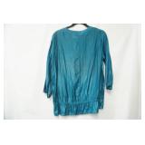Chicos 3/4 sleeve turquoise blouse. size 1