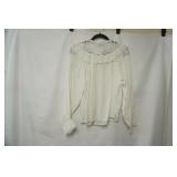 Miss Selfridge size 8 white cotton button up blouse