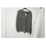 Loft XL Blouse. black and white print