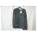 Loft size L floral print blouse