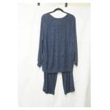 Liverpool Los Angeles Size M. Navy Blue knit sweater & pants