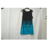 Teal & Black Swim Cover/Dress New Condition. (no tag-Large?)