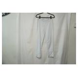 eric casual white stretch pull on slacks size S