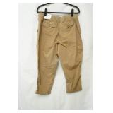 NWT Sonoma Cropped Tan Slacks. Size 14
