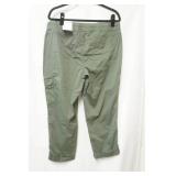 NWT Sonoma Size 14 olive green capri