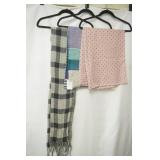 J Crew polka dot,plaid pure wool, check scarves