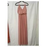 Asos Design spaghetti strap dress blush colored size 10