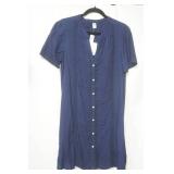 NWT Old Navy blue Button Down Dress Navy  size M