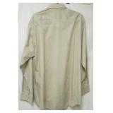 Pierre Cardin tan dress shirt size 17  1/2