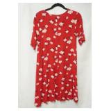 Old Navy red print dress size M